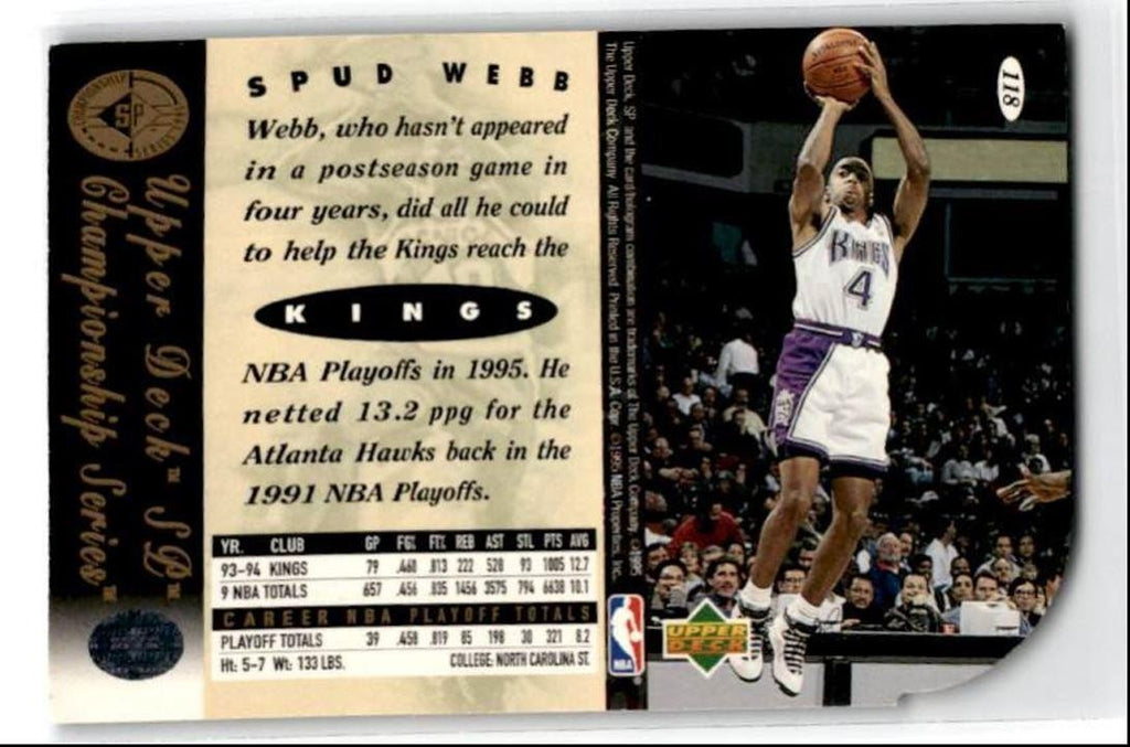 1994-95 SP Championship Spud Webb Sacramento Kings #118