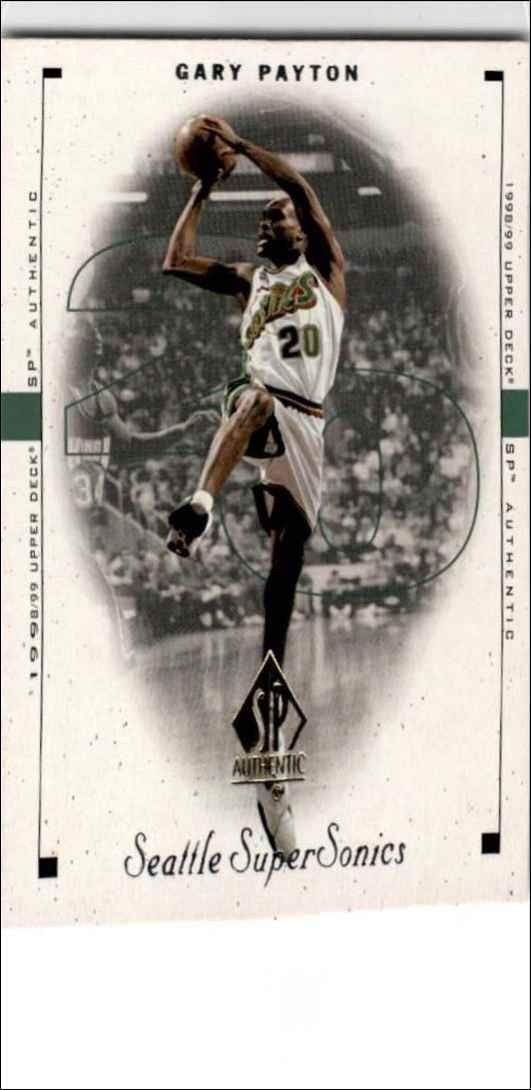 1998-99 SP Authentic Gary Payton HOF Seattle SuperSonics #80