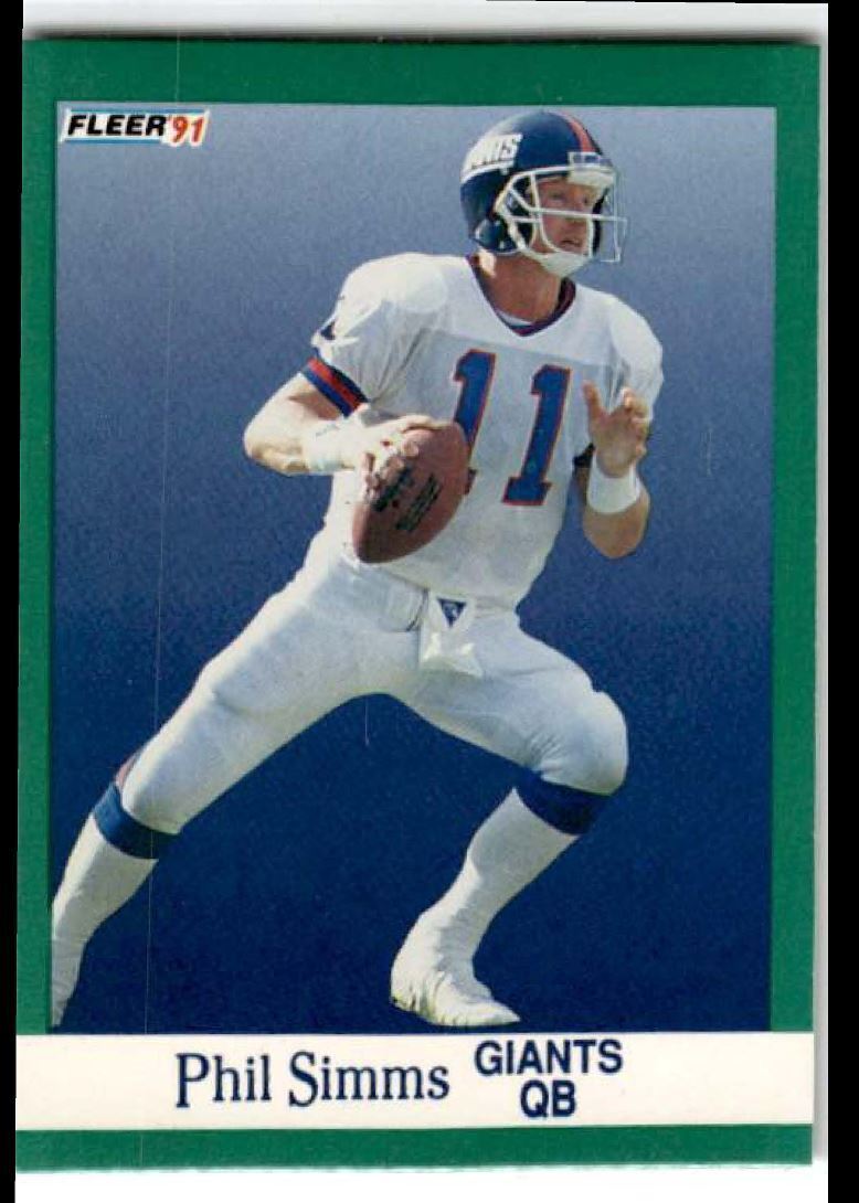 1991 Fleer Phil Simms New York Giants #318