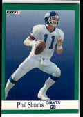 1991 Fleer Phil Simms New York Giants #318