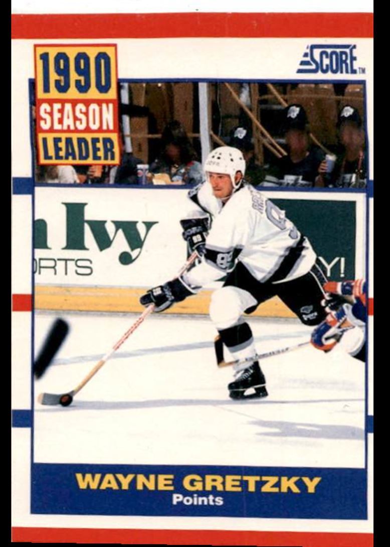 1990-91 Score Wayne Gretzky Season Leader Los Angeles Kings #353