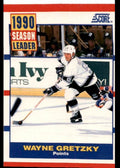 1990-91 Score Wayne Gretzky Season Leader Los Angeles Kings #353
