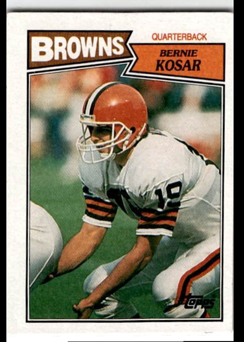 1987 Topps Bernie Kosar Cleveland Browns #80