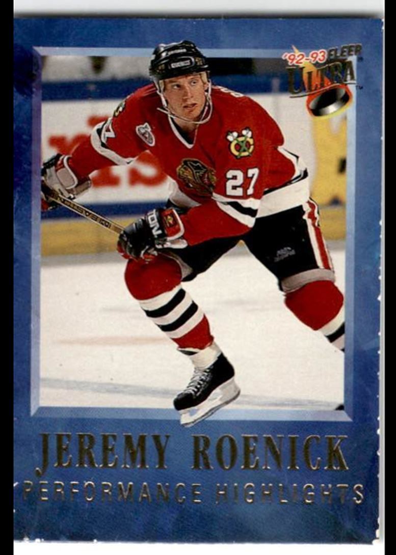 1992-93 Ultra Jeremy Roenick Performance Highlights Jeremy Roenick Chicago