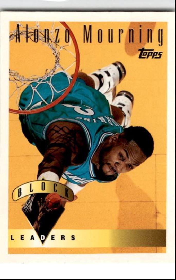 1995-96 Topps Alonzo Mourning Charlotte Hornets #30