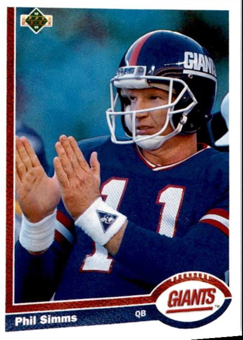 1991 Upper Deck Phil Simms New York Giants #181