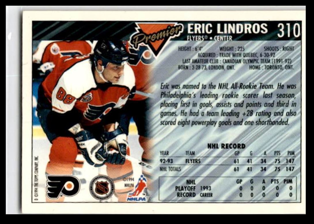 1993-94 Premier Eric Lindros Philadelphia Flyers #310