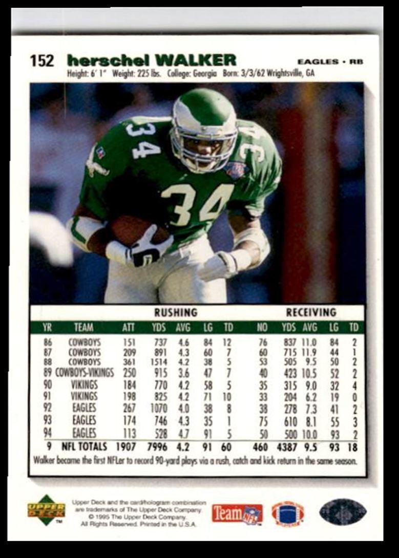1995 Collector's Choice Herschel Walker New York Giants #152