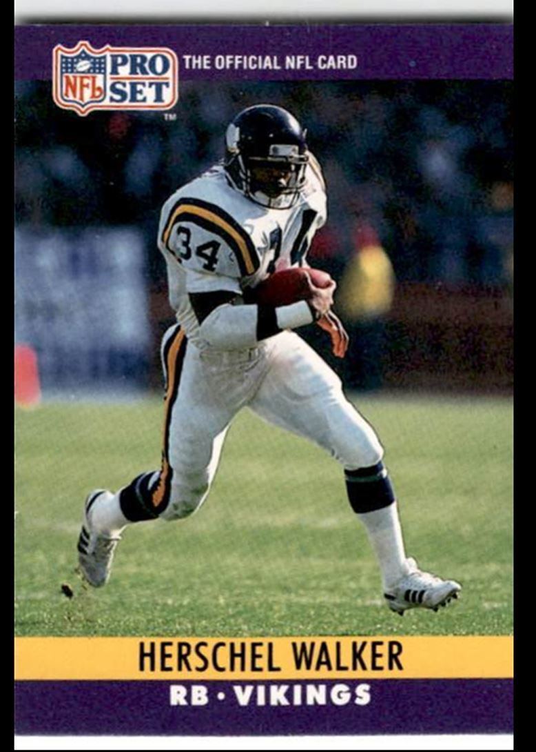 1990 Score Herschel Walker ~ Minnesota Vikings #34