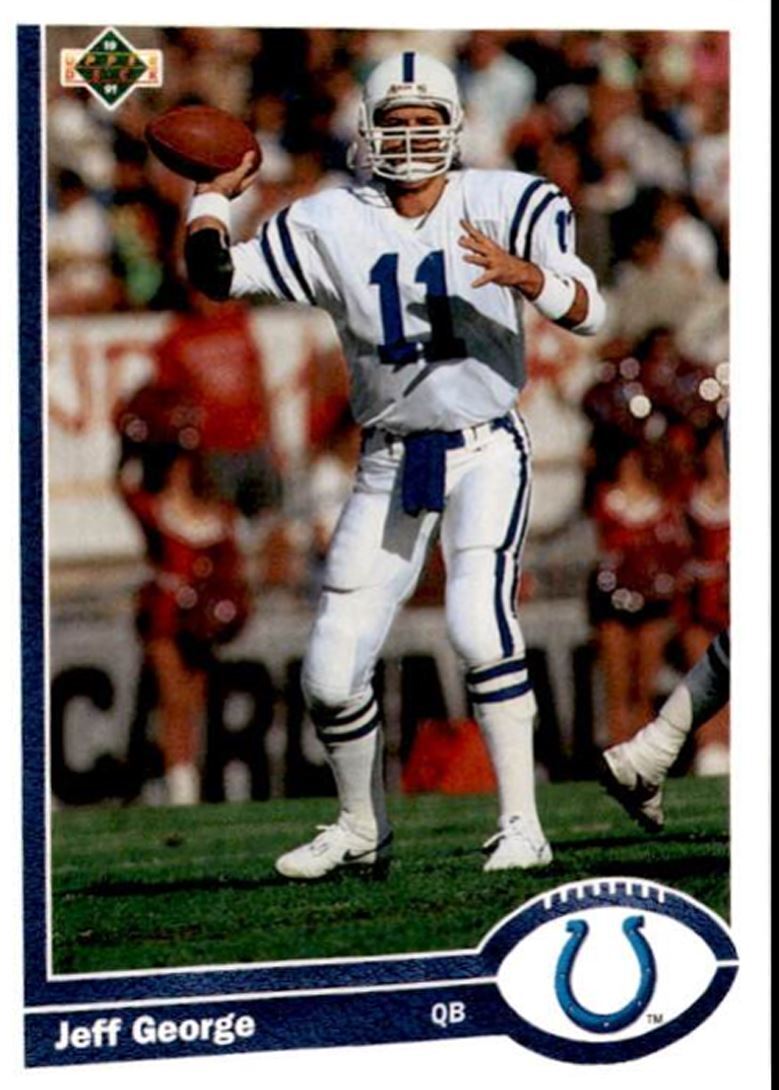 1991 Upper Deck Jeff George ... Indianapolis Colts #345