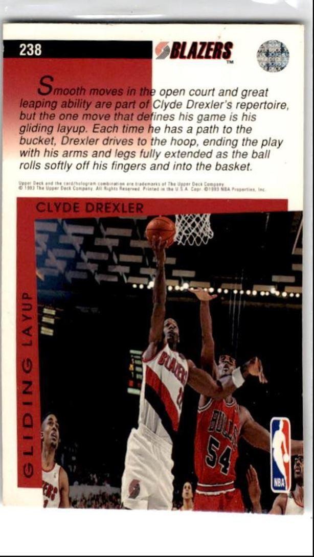 1993-94 Upper Deck Clyde Drexler Portland Trail Blazers #238