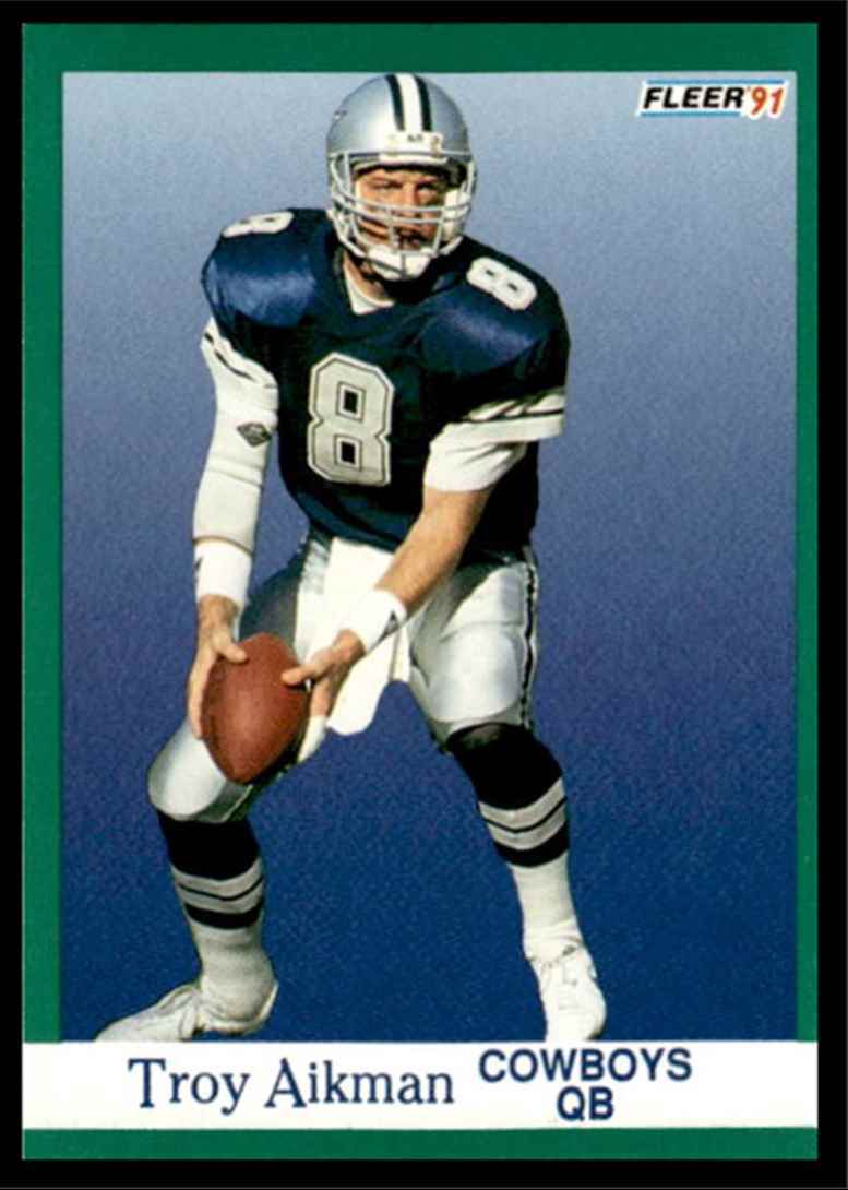 1991 Fleer Troy Aikman .. Dallas Cowboys #228