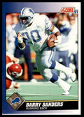 1991 Score Barry Sanders Detroit Lions #20