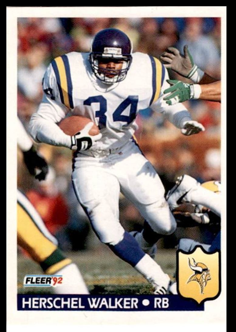 1992 Fleer Herschel Walker Minnesota Vikings #253
