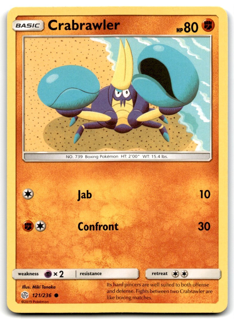 2019 Sun & Moon - Cosmic Eclipse Crabrawler b Basic/Common #121