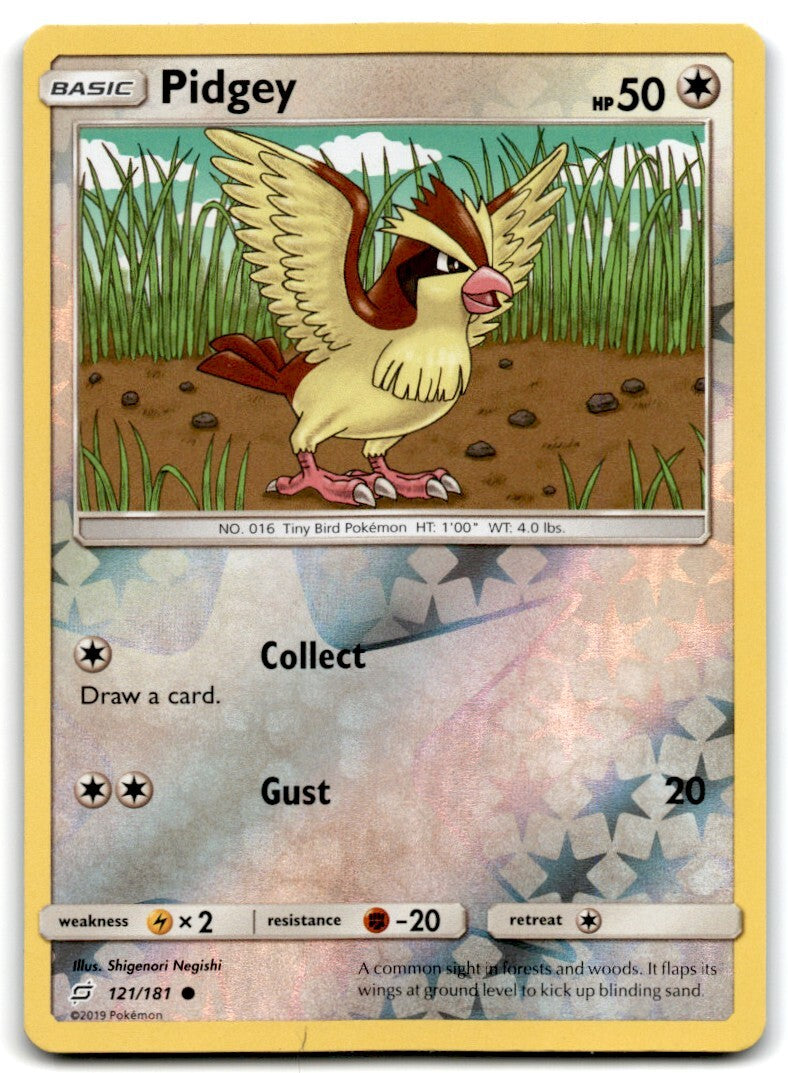 2019 Sun & Moon - Team Up Pidgey nm Basic/Common/Reverse Holo #121