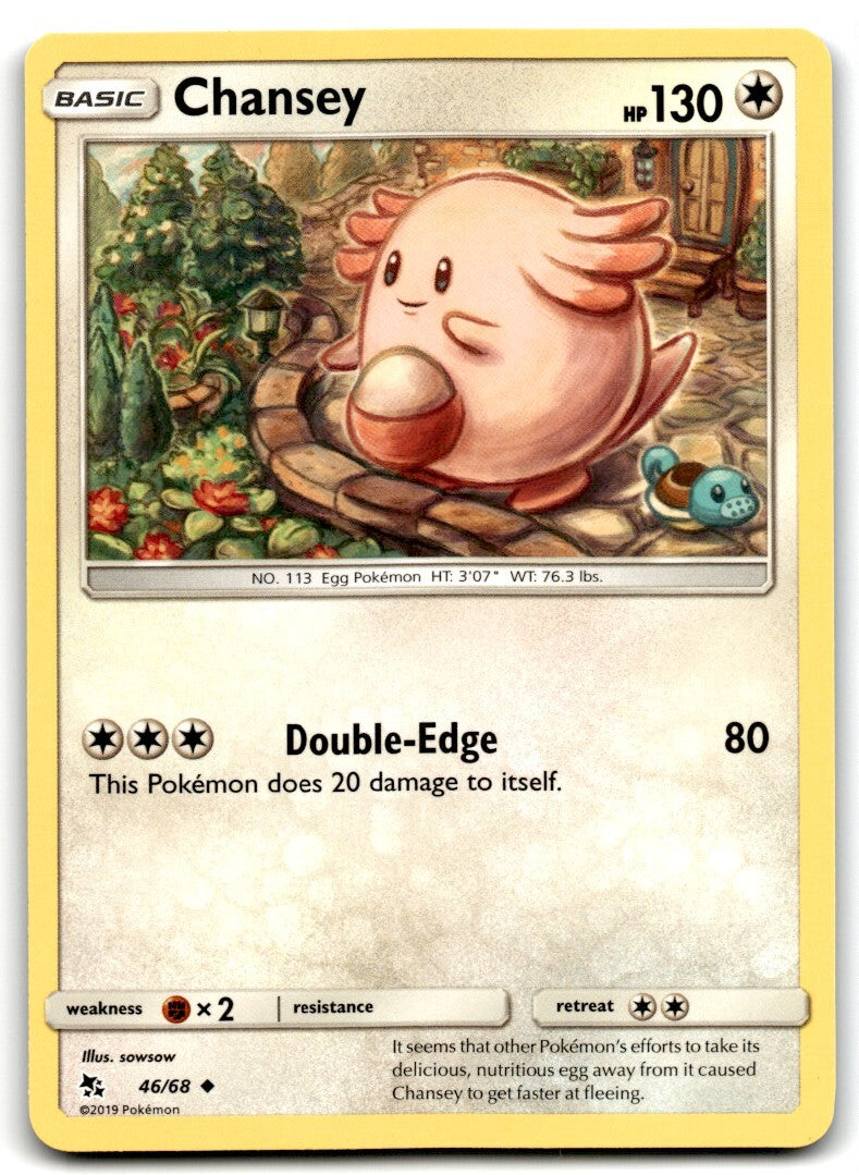 2019 Sun & Moon - Hidden Fates Chansey nm Basic/Uncommon #46
