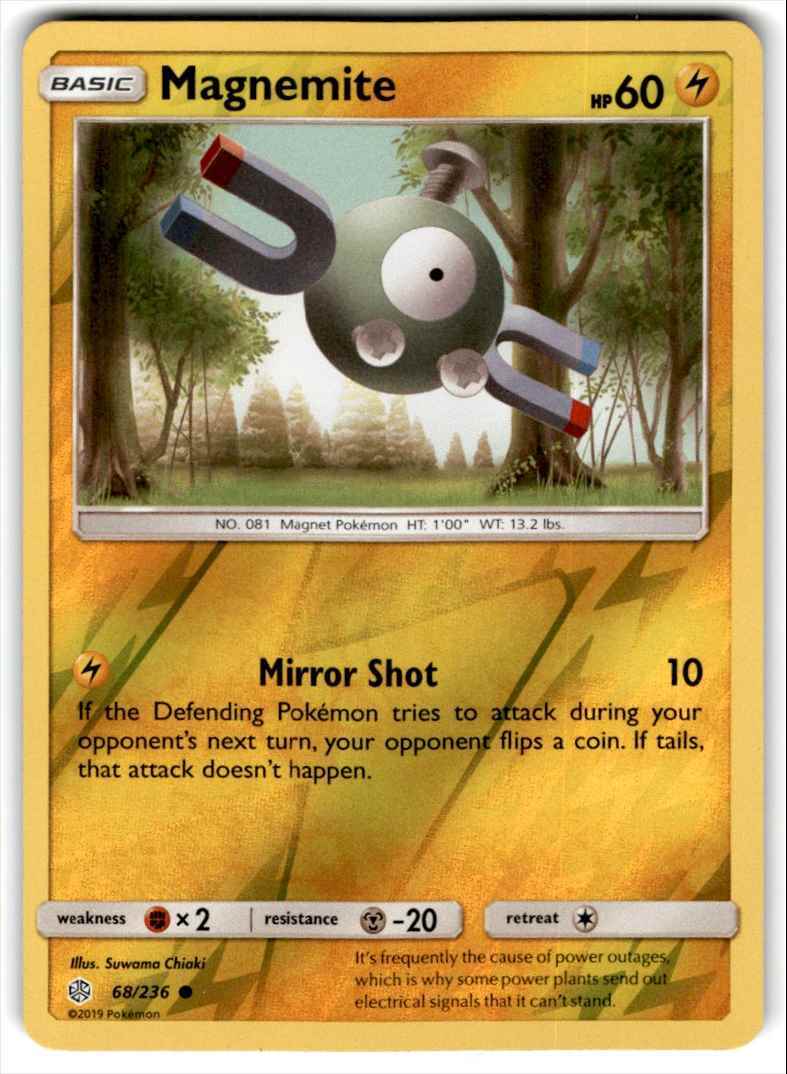 2019 Sun & Moon - Cosmic Eclipse Magnemite Basic/Common/Reverse Holo #68