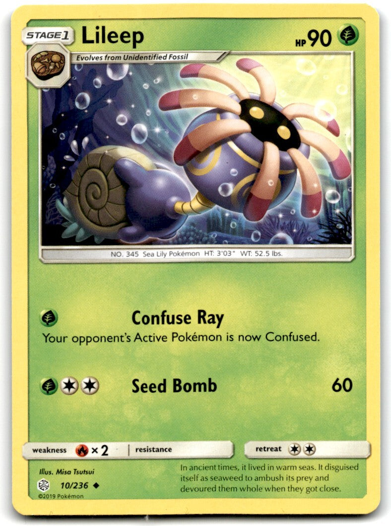 2019 Sun & Moon - Cosmic Eclipse Lileep c Stage 1/Uncommon #10