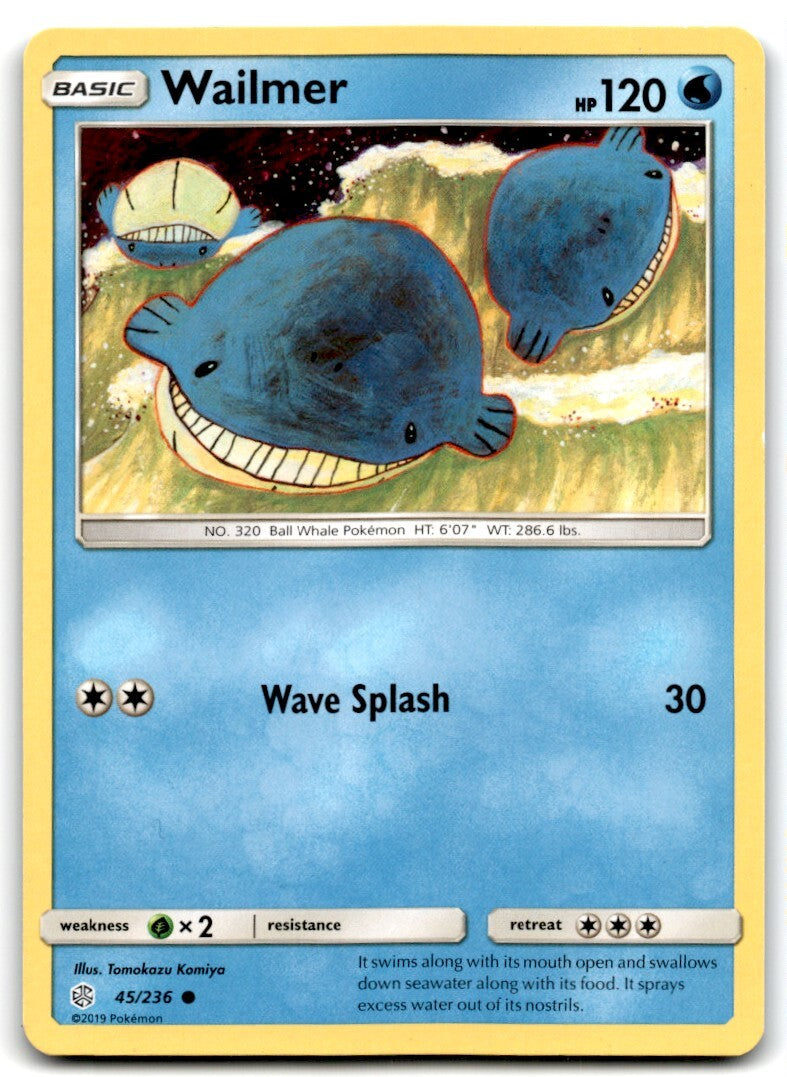 2019 Sun & Moon - Cosmic Eclipse Wailmer nm Basic/Common #45