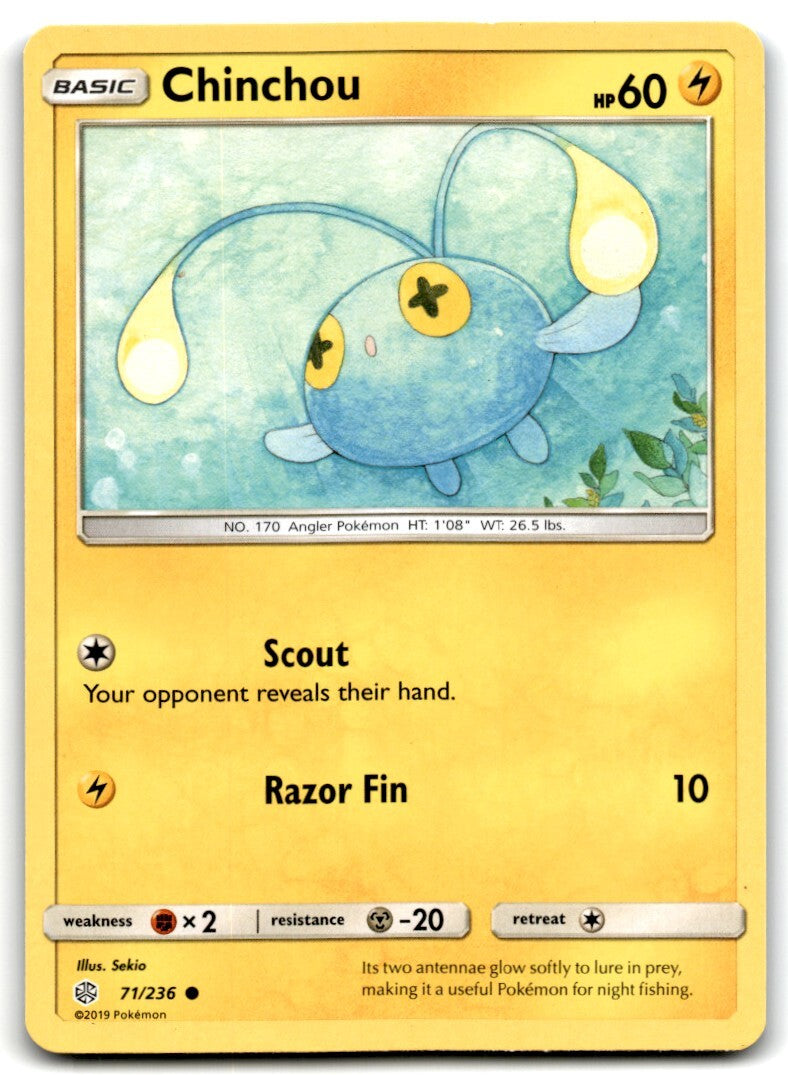 2019 Sun & Moon - Cosmic Eclipse Chinchou b Basic/Common #71