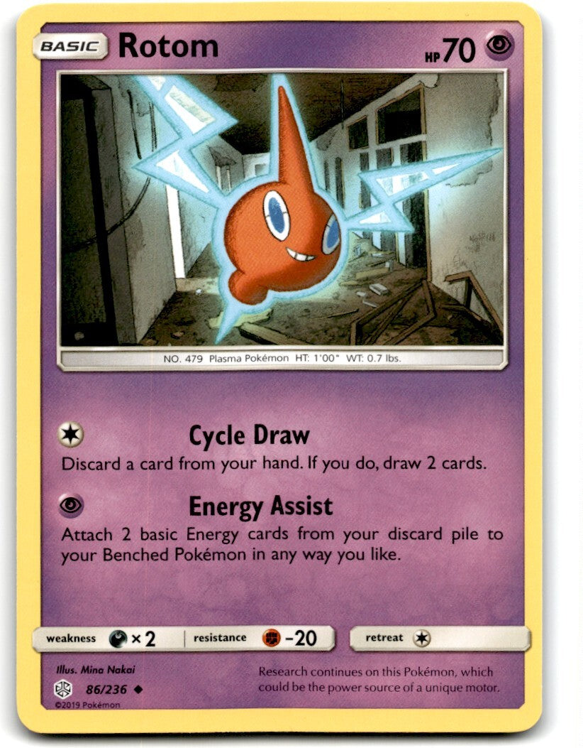2019 Sun & Moon - Cosmic Eclipse Rotom a Basic/Uncommon #86
