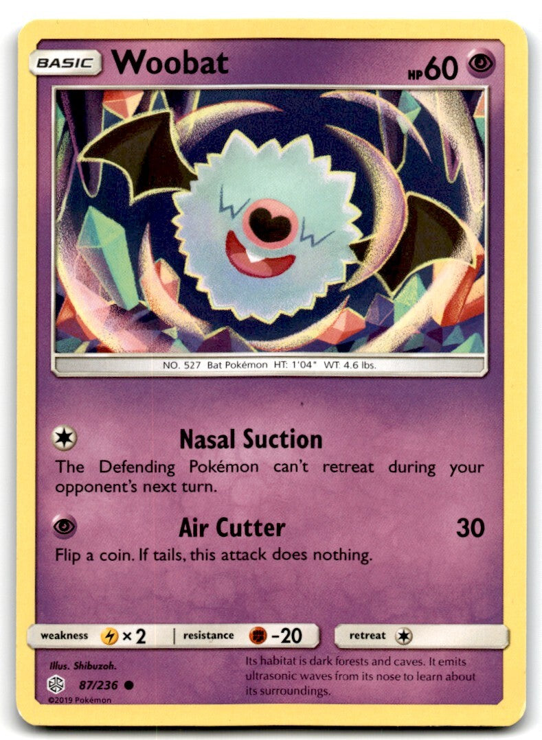 2019 Sun & Moon - Cosmic Eclipse Woobat b Basic/Common #87