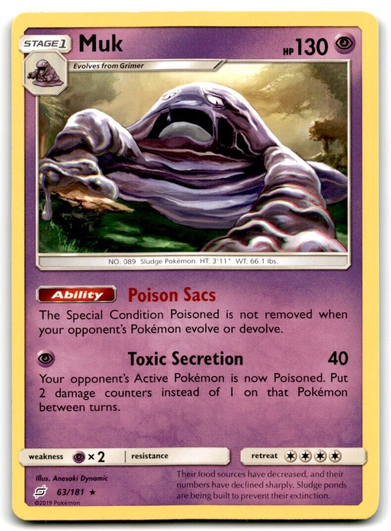 2019 Sun & Moon - Team Up Muk a Stage 1/Rare #63