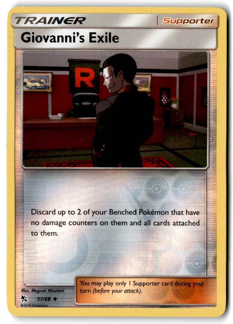2019 Sun & Moon - Hidden Fates Giovanni’s Exile Null/Uncommon/Reverese Holo #57