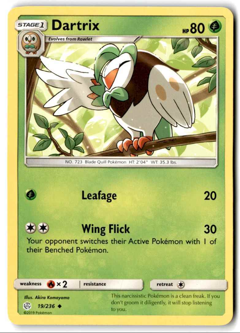2019 Sun & Moon - Cosmic Eclipse Dartrix a Stage 1/Uncommon #19