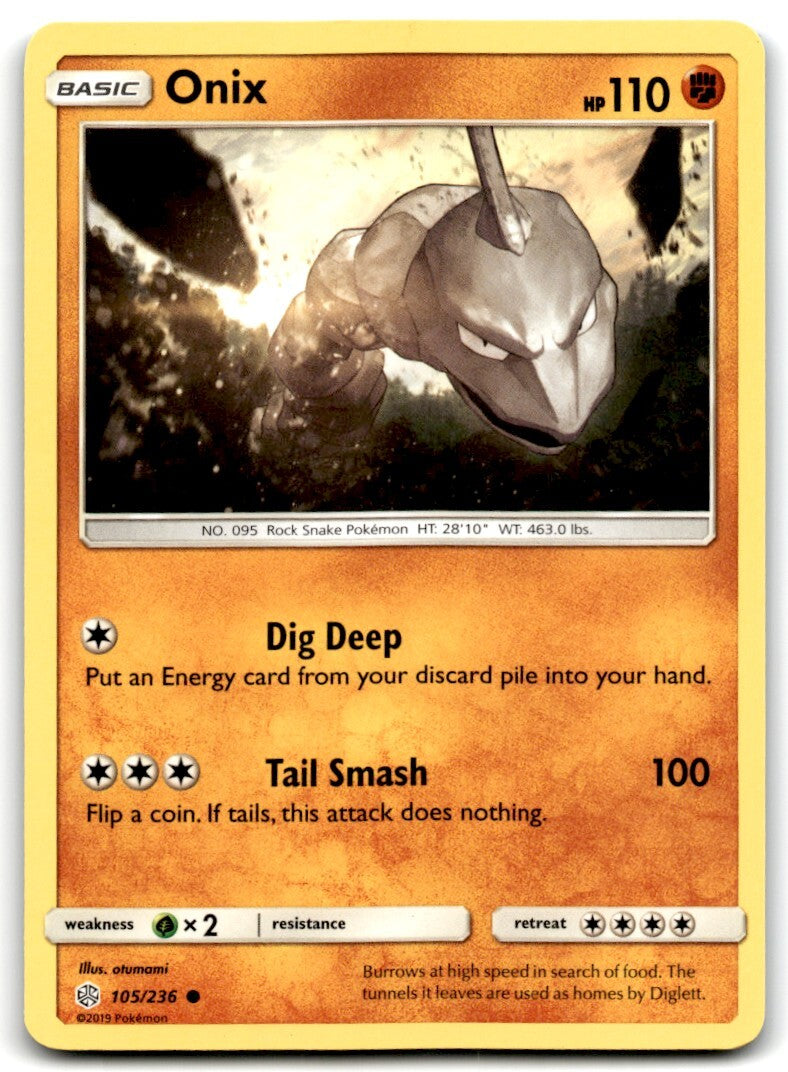 2019 Sun & Moon - Cosmic Eclipse Onix b Basic/Common #105
