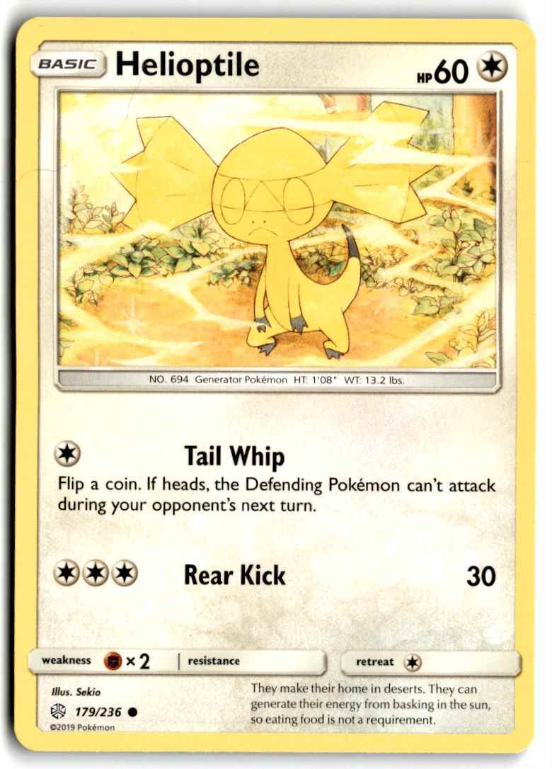 2019 Sun & Moon - Cosmic Eclipse Helioptile d Basic/Common #179