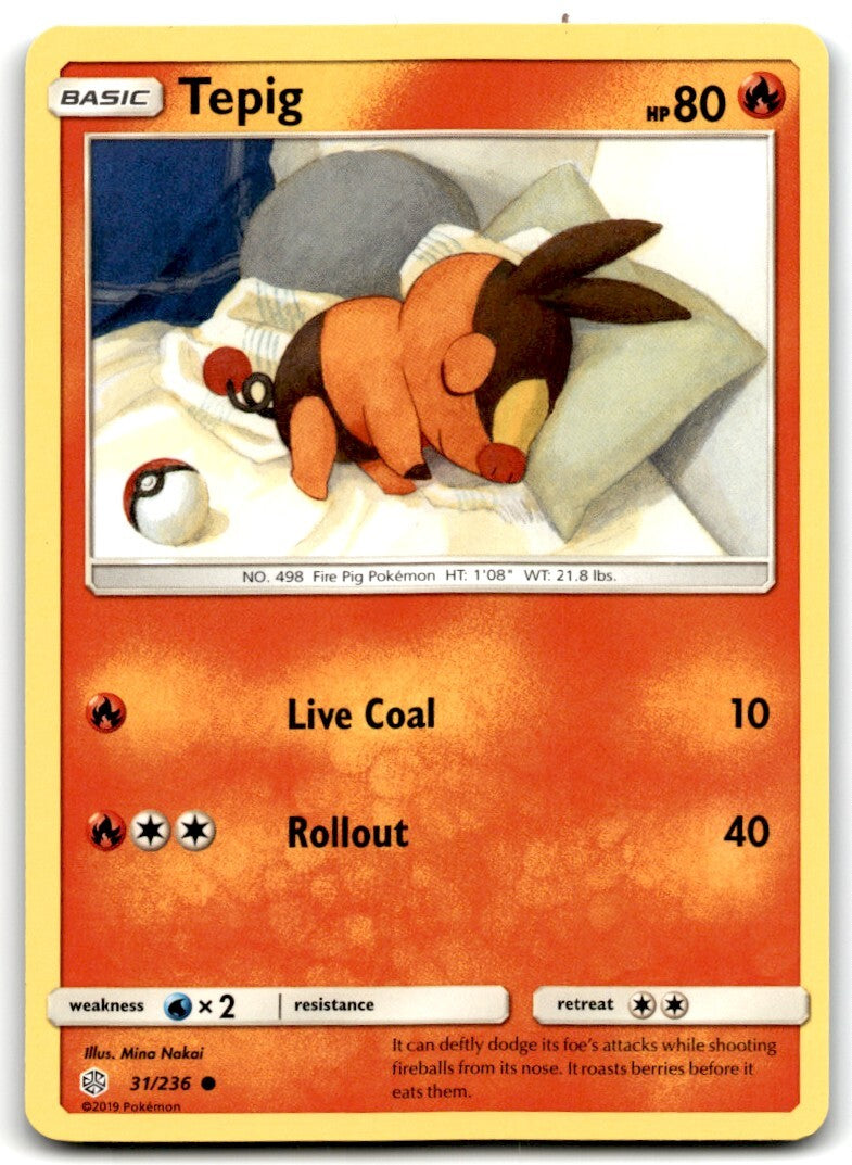 2019 Sun & Moon - Cosmic Eclipse Tepig a Basic/Common #31