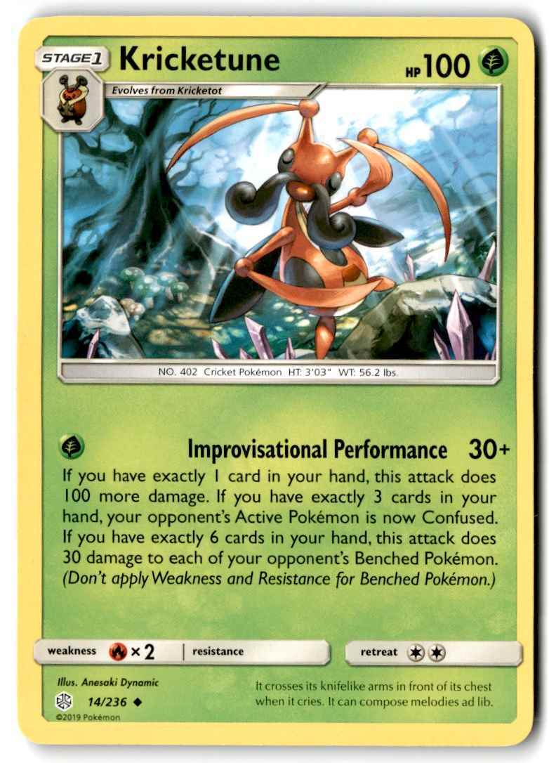 2019 Sun & Moon - Cosmic Eclipse Kricketune b Stage 1/Uncommon #14