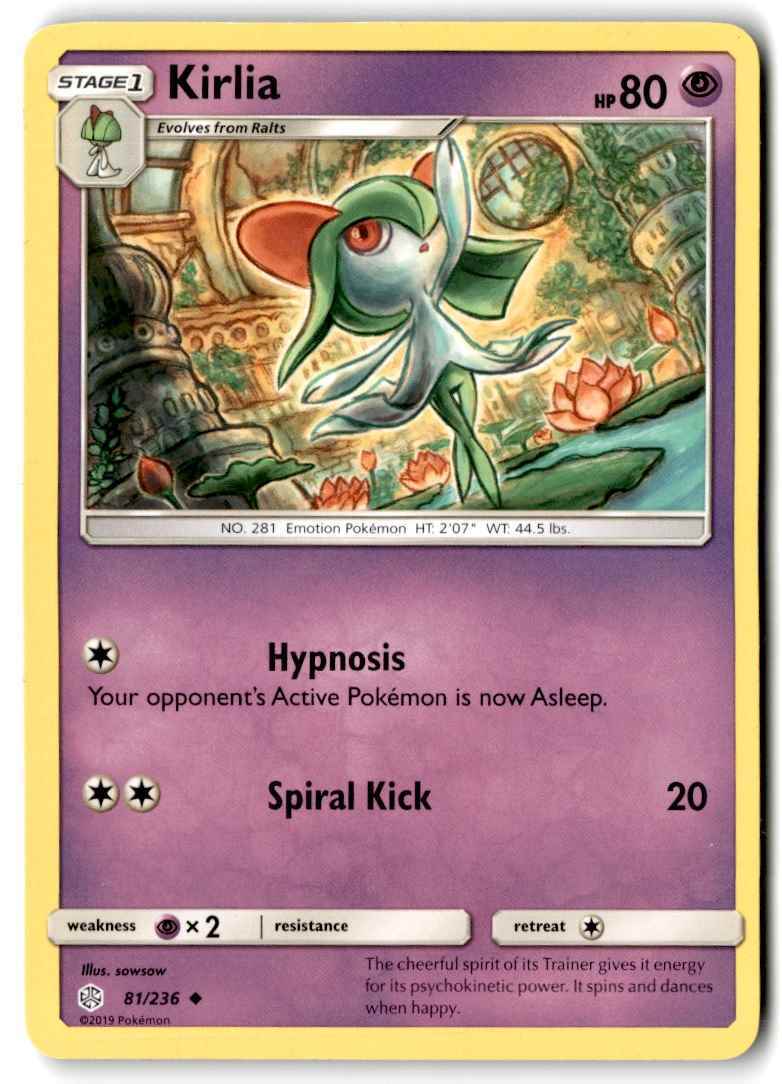 2019 Sun & Moon - Cosmic Eclipse Kirlia b Stage 1/Uncommon #81