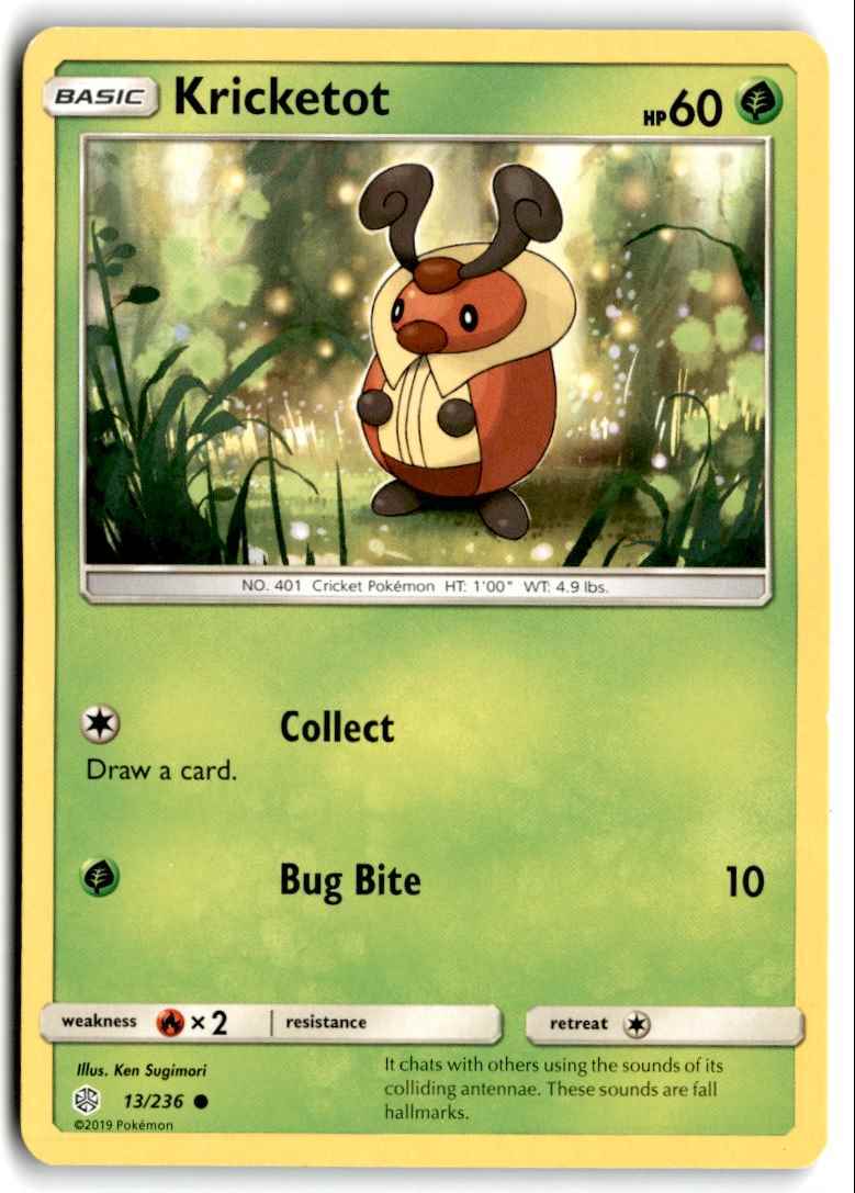 2019 Sun & Moon - Cosmic Eclipse Kricketot f Basic/Common #13