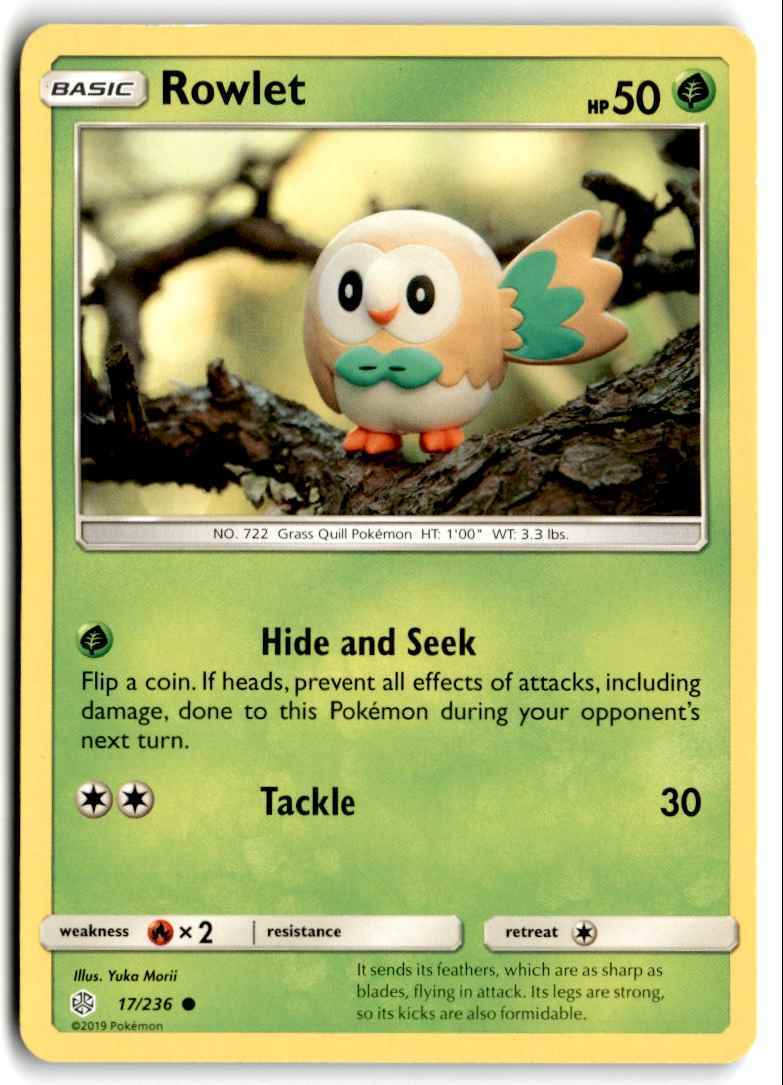 2019 Sun & Moon - Cosmic Eclipse Rowlet nm Basic/Common #17