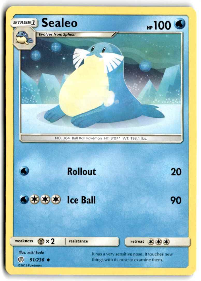 2019 Sun & Moon - Cosmic Eclipse Sealeo b Stage 1/Uncommon #51