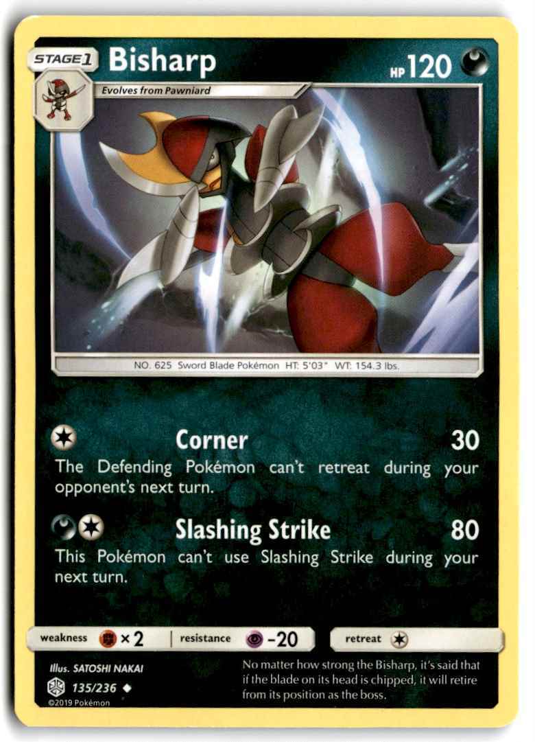 2019 Sun & Moon - Cosmic Eclipse Bisharp a Stage 1/Uncommon #135