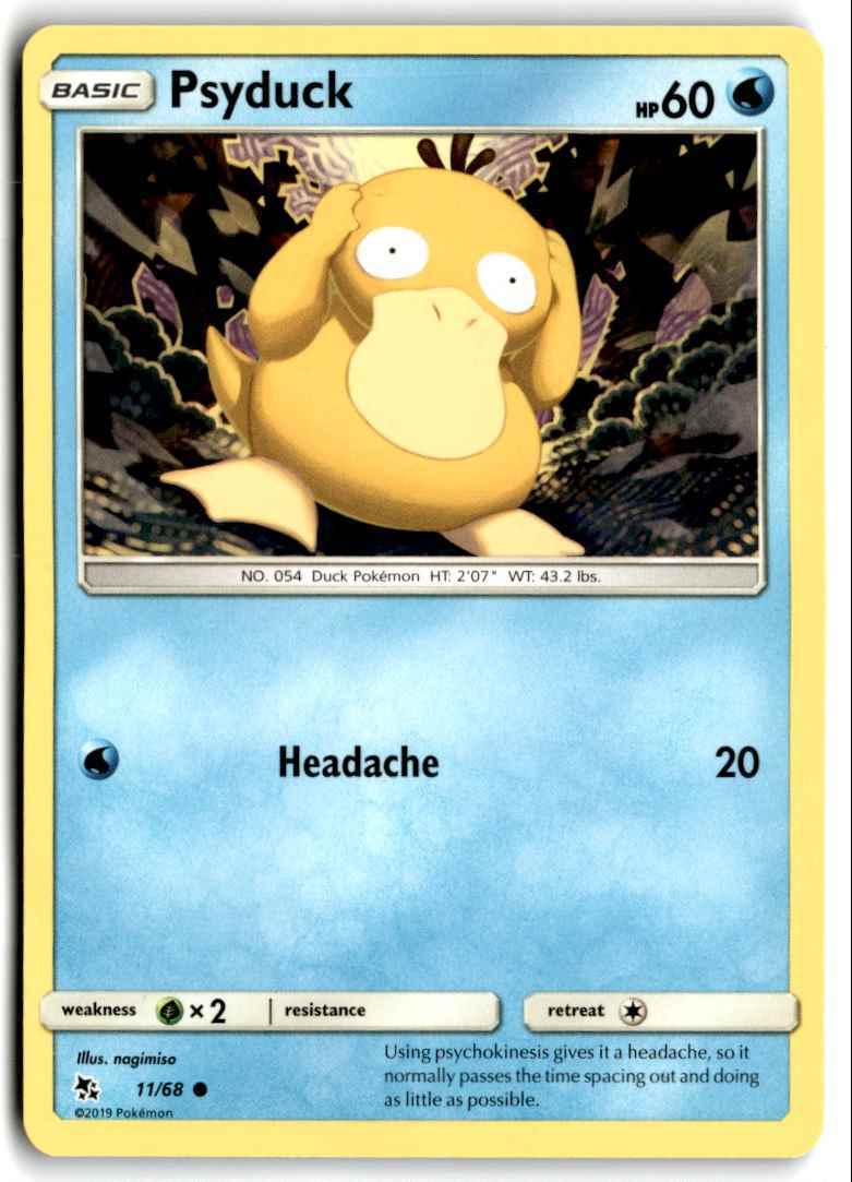 2019 Sun & Moon - Hidden Fates Psyduck g Basic/Common #11