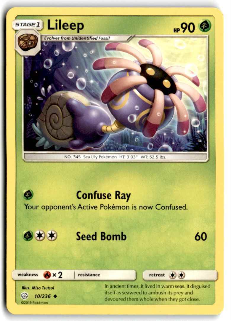 2019 Sun & Moon - Cosmic Eclipse Lileep b Stage 1/Uncommon #10