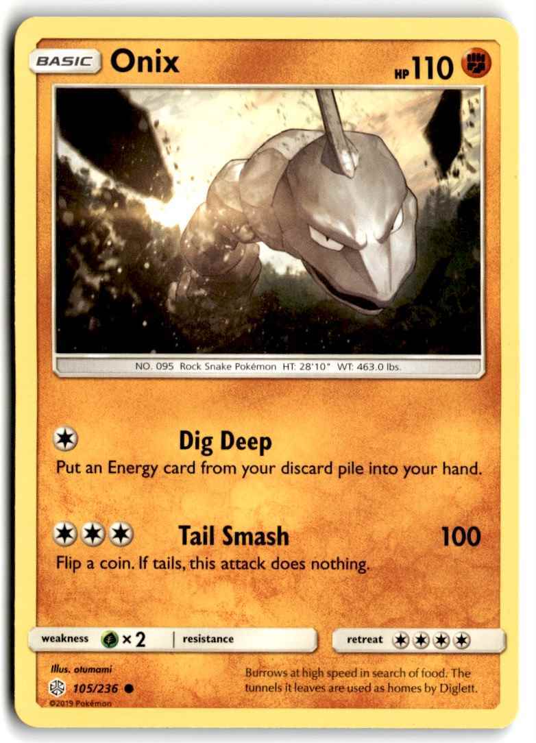 2019 Sun & Moon - Cosmic Eclipse Onix c Basic/Common #105