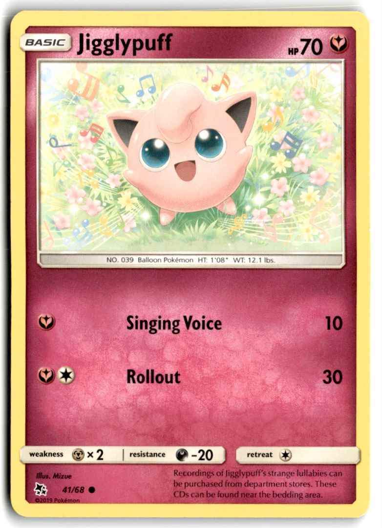 2019 Sun & Moon - Hidden Fates Jigglypuff Basic/Common #41