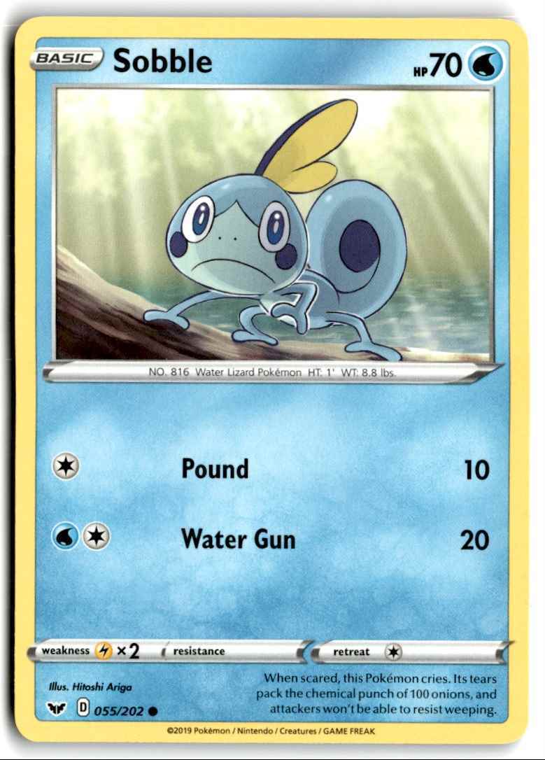 2020 Sword & Shield Sobble nm Basic/Common #55