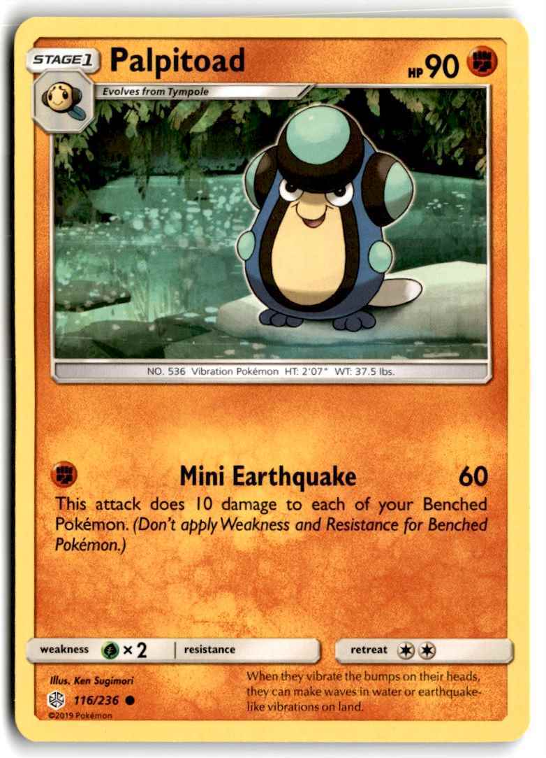 2019 Sun & Moon - Cosmic Eclipse Palpitoad a Stage 1/Common #116