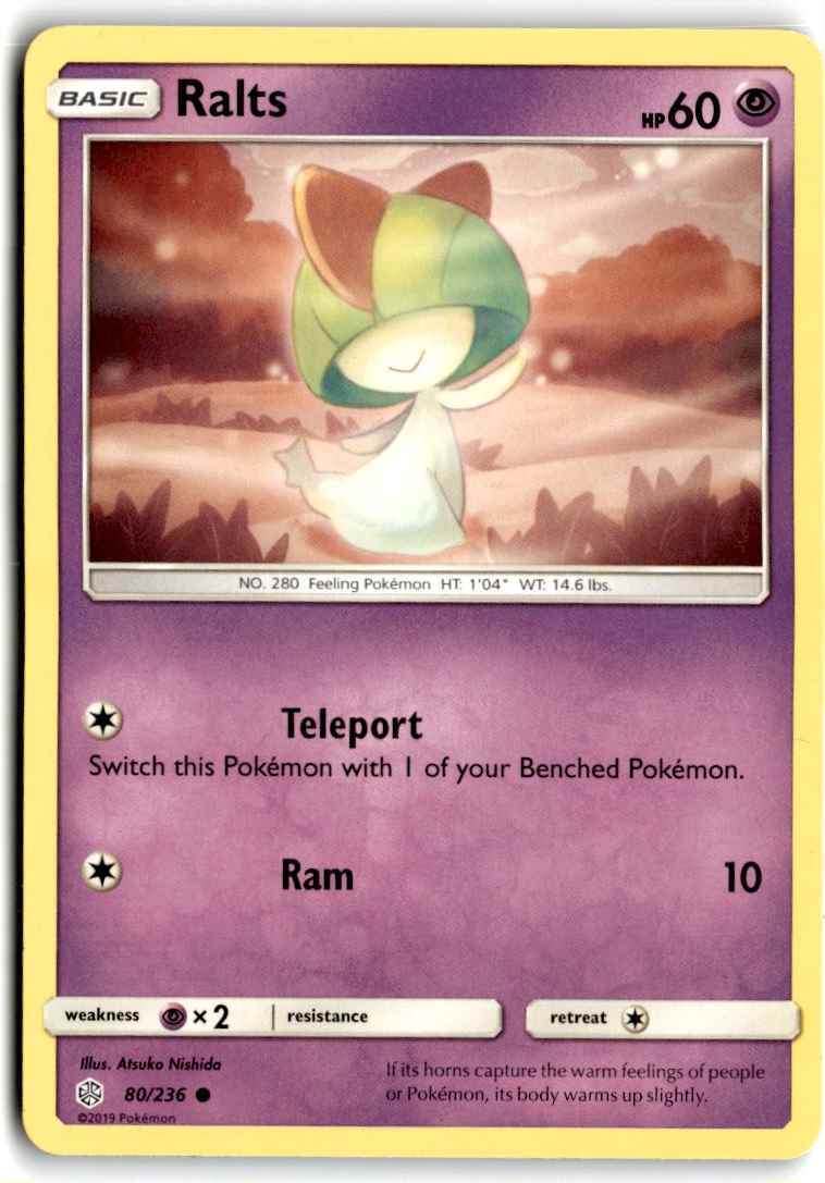 2019 Sun & Moon - Cosmic Eclipse Ralts nm Basic/Common #80