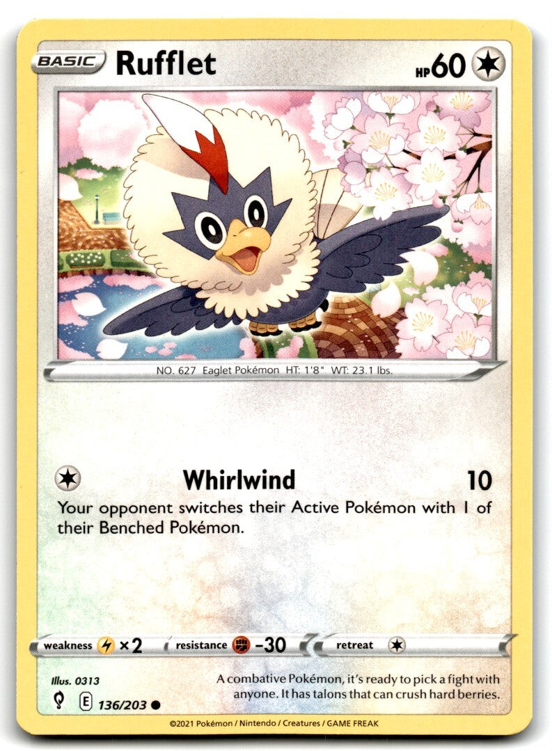 2021 Sword & Shield - Evolving Skies Rufflet c Basic/Common #136