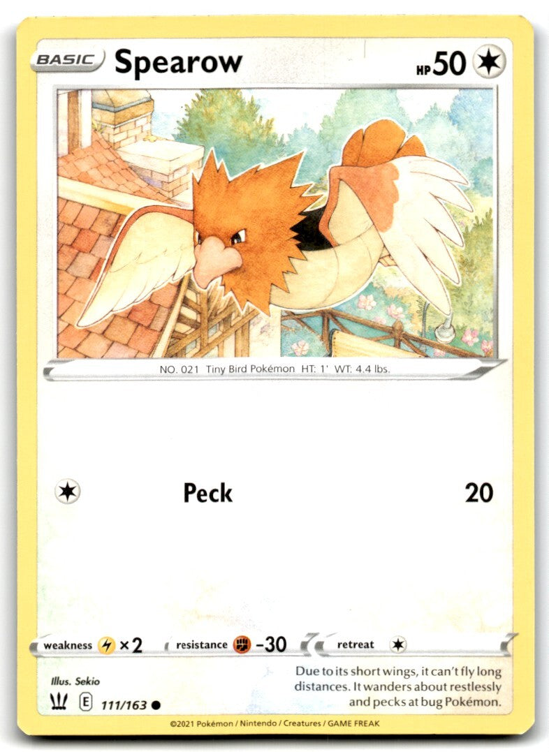 2021 Sword & Shield - Battle Styles Spearow 2 Basic/Common #111