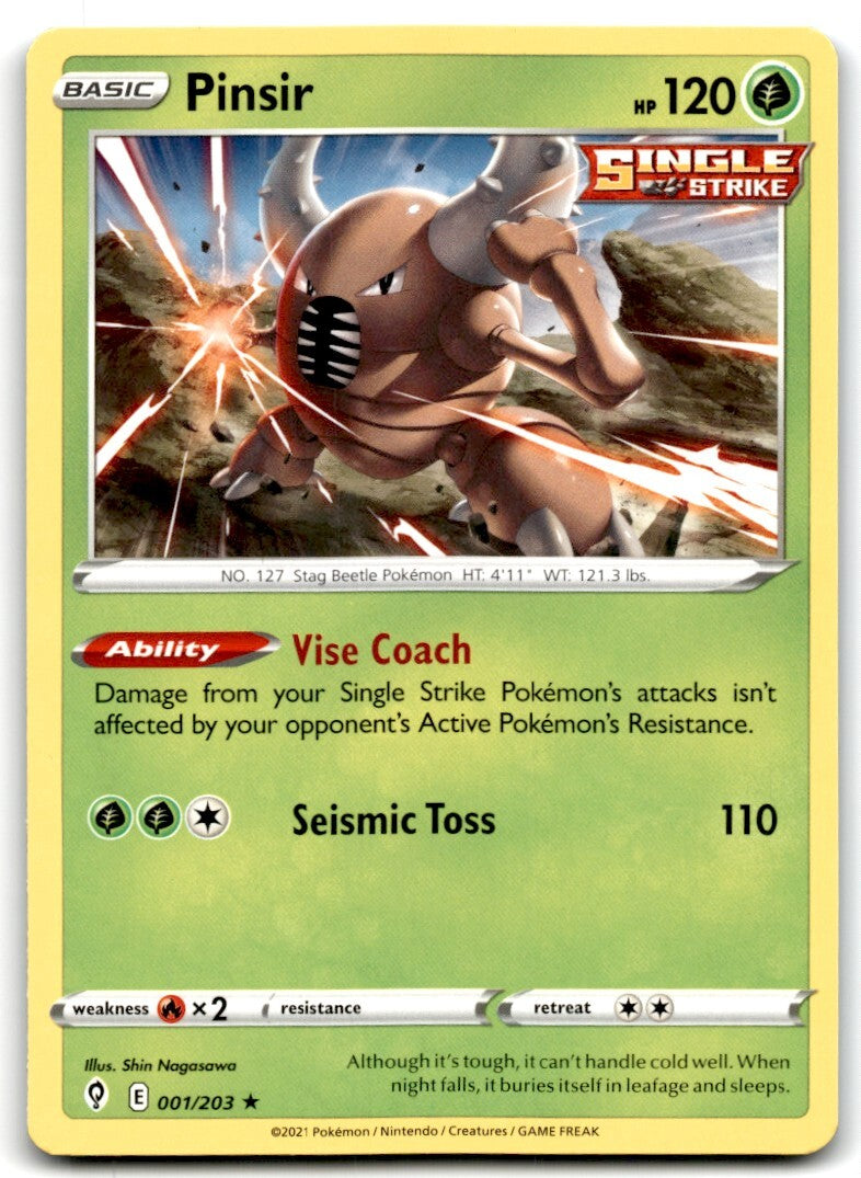 2021 Sword & Shield - Evolving Skies Pinsir a Basic/Rare #1