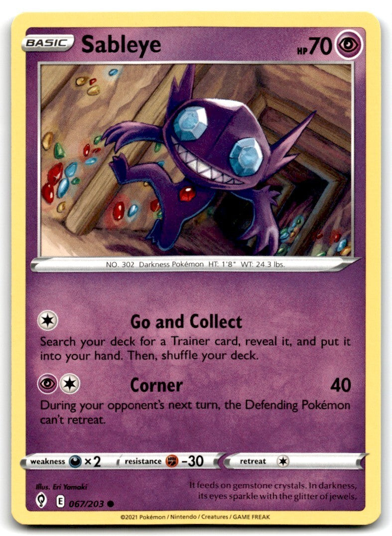 2021 Sword & Shield - Evolving Skies Sableye x Basic/Common #67